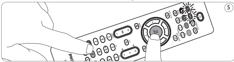 PHILIPS SRP5002 - Oorspronkelijke functies van de afstandsbediening herstellen - 1