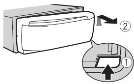 PIONEER DEH-4800DAB - Abnehmen des Bedienfelds - 1