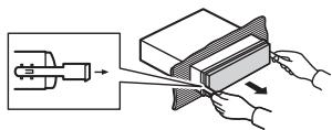 PIONEER DEH-4800DAB - Removing the unit (installed with the supplied mounting sleeve) - 2