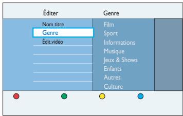 PHILIPS DVDR3570H - Sélection du genre - 1