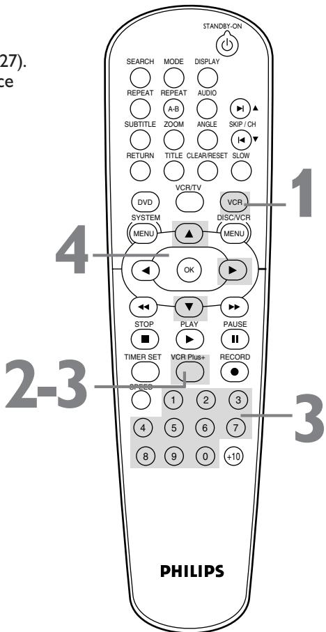 PHILIPS DVD750VR - Enregistrement programme avec le système de programmation VCR Plus+ - 3