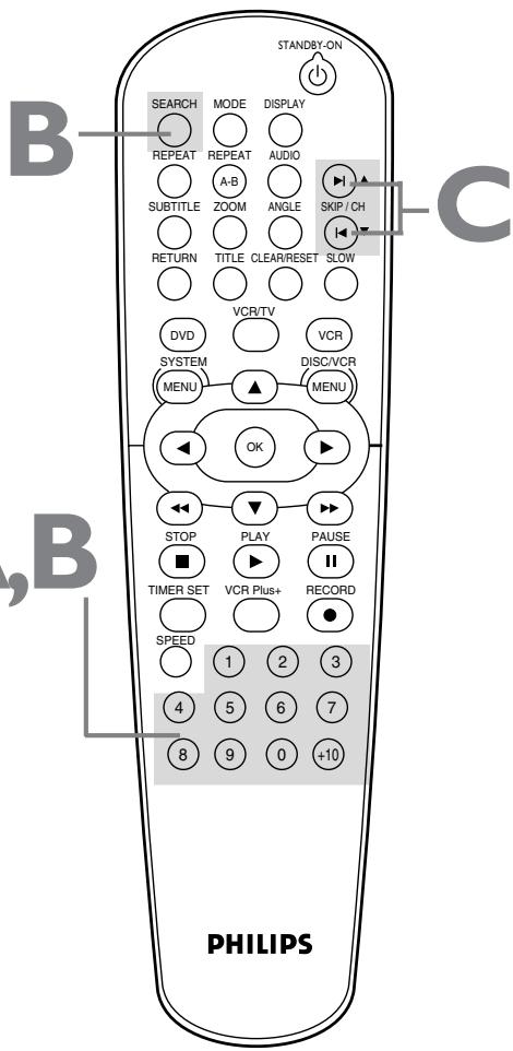 PHILIPS DVD750VR - Using the Number Buttons - 1