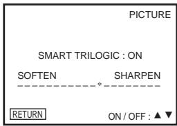 SONY SLV-D950GI - Adjusting the picture sharpness (Smart trilogic) - 11