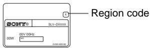 SONY SLV-D950GI - Region code - 1