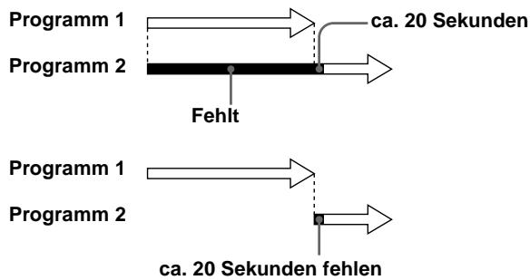 SONY SLV-SE850D - Wenn sich Timer-Programmierungen überschneiden - 1