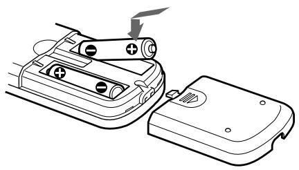 SONY SLV-SE850D - Einlegen der Batterien - 1