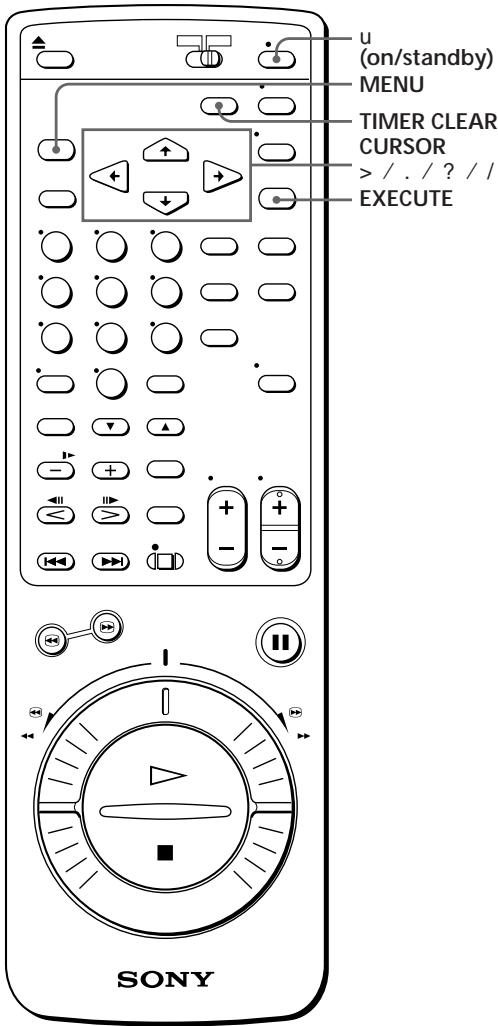 SONY SLV-X842 - Checking/changing/ cancelling timer settings - 1