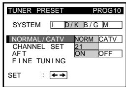 SONY SLV-X842 - Presetting channels manually - 3