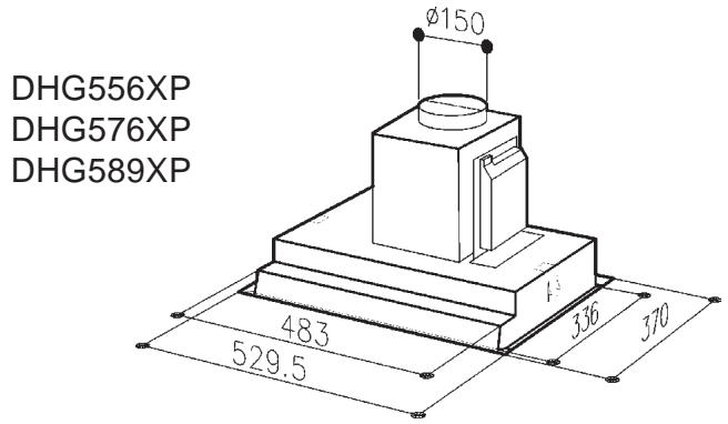 DE DIETRICH DHG556XP1 - Dimensioni - 1