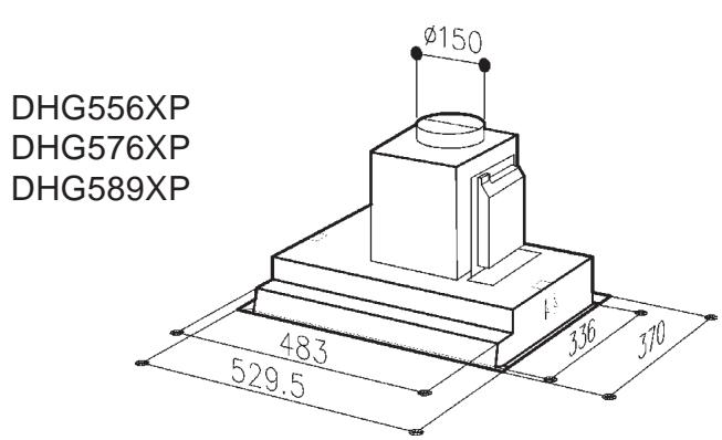 DE DIETRICH DHG556XP1 - Dimensiones - 1