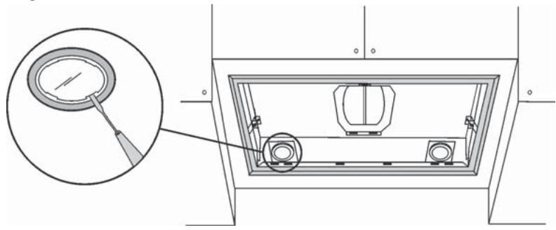 DE DIETRICH DHG556XP1 - -Changing the halogen lamps: - 1