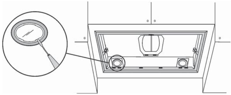 DE DIETRICH DHG577XP1 - -Remplacement des lampes halogenes: - 1