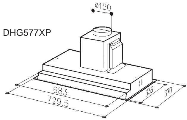 DE DIETRICH DHG577XP1 - Dimensiones - 2