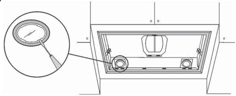 DE DIETRICH DHG577XP1 - -Sostituzione delle lampade alogene: - 1