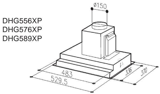 DE DIETRICH DHG577XP1 - Characteristiques dimensionnelles - 1