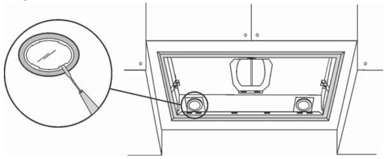 DE DIETRICH DHG577XP1 - -Het verwangen van de halogeenlampjes: - 1
