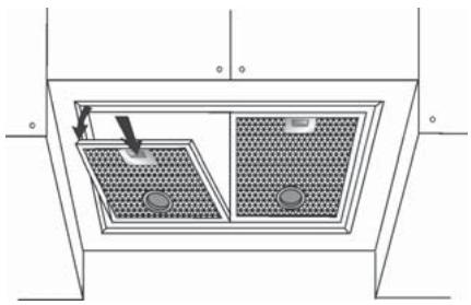 DE DIETRICH DHG589XP1 - -Het onderhoud van de anti-vetfilters: - 1