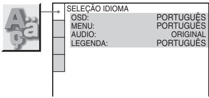 SONY SLV-D930GI - Ajustando o Idioma das Mensagens na Tela ou da Trilha Sonora (SELEÇÃO IDIOMA) - 1