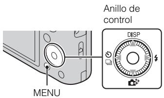 Anillo de control DISP MENU