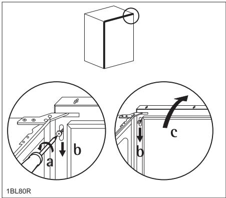 DE DIETRICH DRH 914 JE - Démontage de la porte de l.appareil - 1