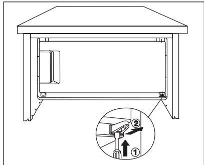 DE DIETRICH DRH 914 JE - Inversion du sens d'ouverture de la porte du compartment Congélateur - 1