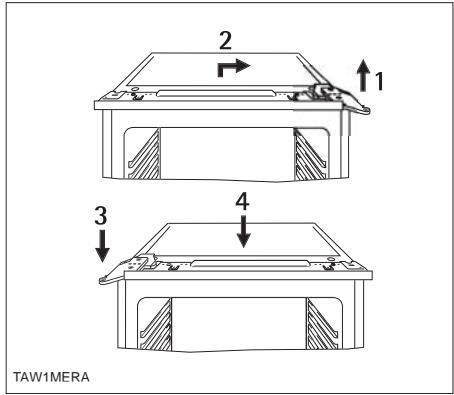 DE DIETRICH DRH 914 JE - Wijzigen van de deurdraairichting - 2