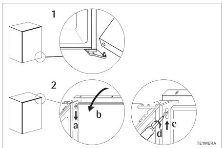 DE DIETRICH DRH 914 JE - Démontage de la porte de l.appareil - 10