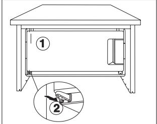 DE DIETRICH DRH 914 JE - Change of door opening direction of frozen food compartment - 5