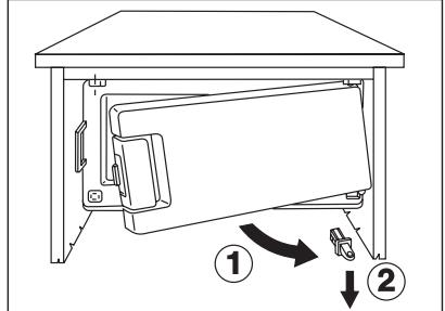 DE DIETRICH DRH 914 JE - Wechsel des Turanschlags beim Gefrierfach - 2