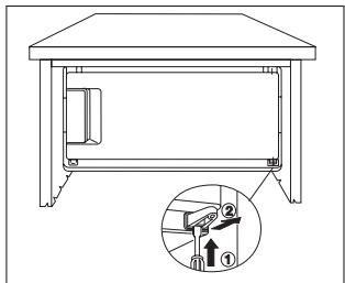 DE DIETRICH DRH 914 JE - Change of door opening direction of frozen food compartment - 1