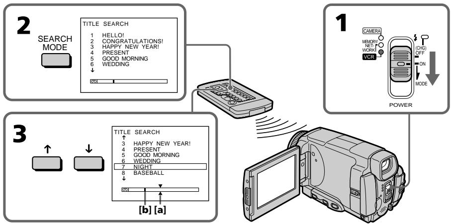 SONY DCR-IP55E - Поиск границ записанного участка ленты по титру – TITLE SEARCH - 2