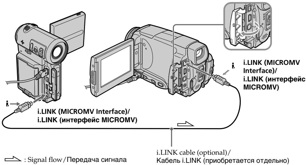 SONY DCR-IP55E - Использование кабеля i.LINK - 1