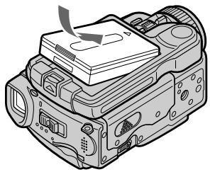 SONY DCR-IP55E - Installing the battery pack - 1