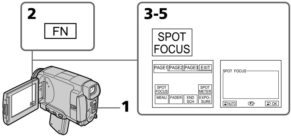 SONY DCR-IP55E - Использование режима пятна фокусировки – Пятно фокусировки - 1