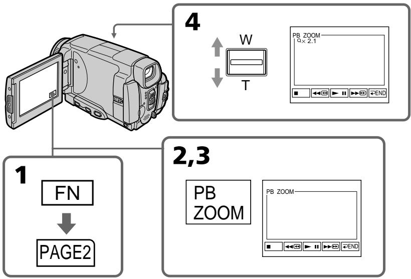 SONY DCR-IP55E - Увеличение записанных на ленты изображений – Функция PB ZOOM ленты - 1