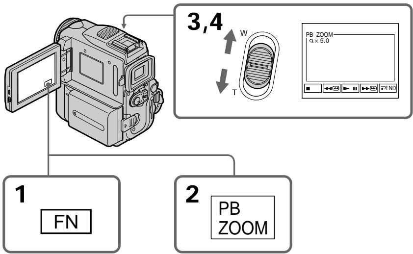 SONY DCR-PC101E - Увеличение изображений, записанных на ленте – Функция PB ZOOM ленты - 1