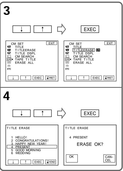 SONY DCR-PC101E - Erasing a title - 2