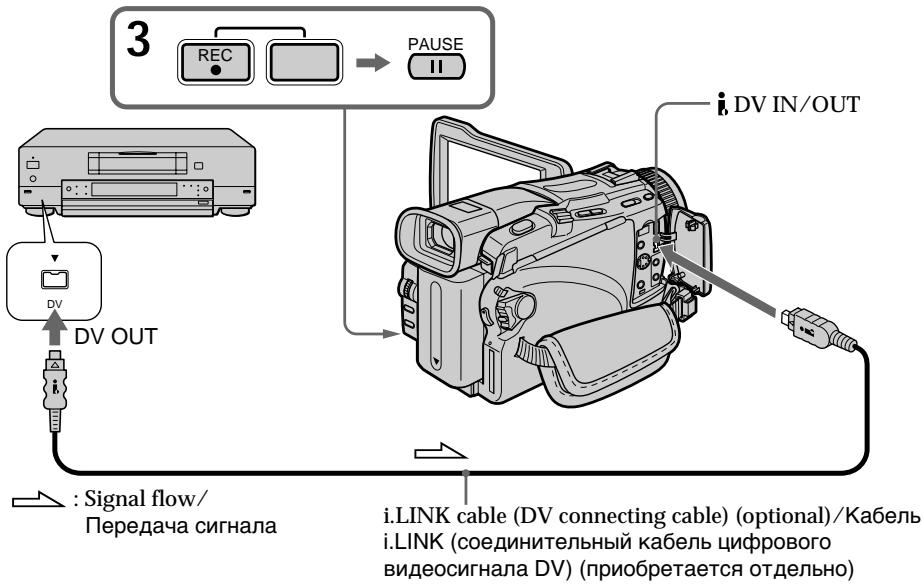 SONY DCR-TRV118E - Использование кабеля i.LINK (соединительного кабеля цифрового видеосигнала DV) - 1