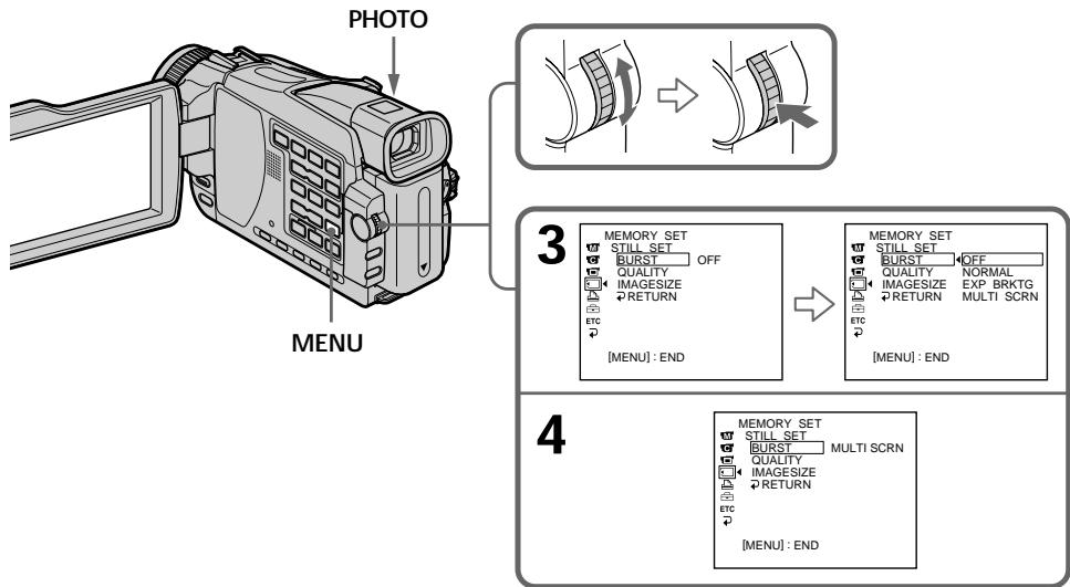 SONY DCR-TRV118E - Запись неподвижных изображений на "Memory Stick" – Фотосъемка с сохранением в памяти - 1