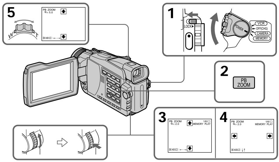 SONY DCR-TRV118E - Увеличение неподвижных изображений, записанных на “Memory Stick” – Функция PB ZOOM памяти - 1
