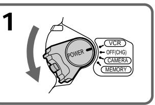1 POWER VCR OFF(CH) CAMERA MEMORY