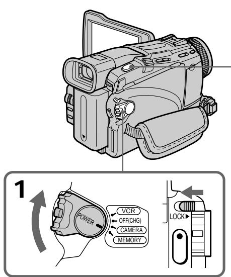 1 POWER VCR OFF(CHG) CAMERA MEMORY LOCK