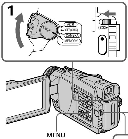 1 POWER VCR OFF(CHG) CAMERA MEMORY LOCK MENU