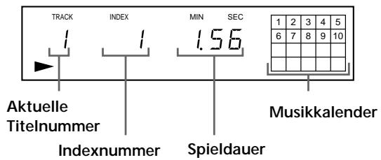 SONY CDP-XB740 - Anzeigen von Informationen während der CD-Wiedergabe - 1