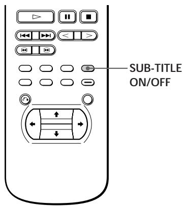 SONY DVP-S3000 - Turning the Sub-titles On and Off DVD - 1
