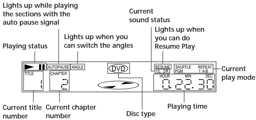 SONY DVP-S3000 - Using the Front Panel Display - 2