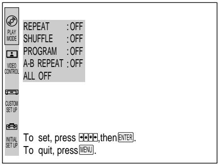 SONY DVP-S3000 - Using the Menu - 3