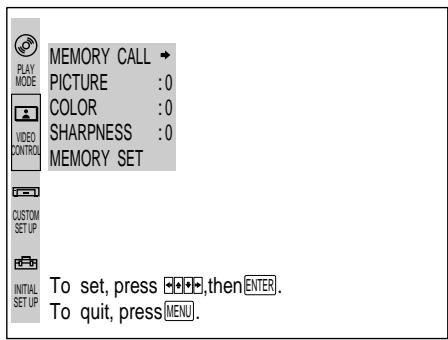 SONY DVP-S3000 - Adjustments for Playback Picture (VIDEO CONTROL) - 1