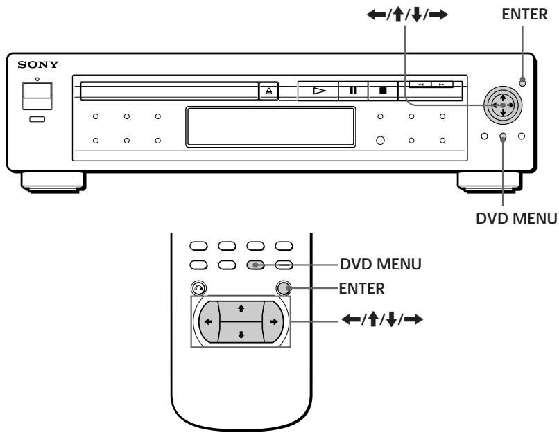 SONY DVP-S3000 - Using the DVD menu - 1
