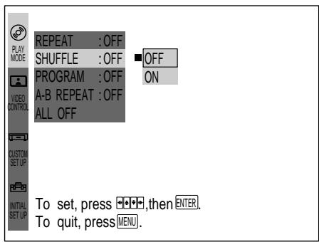 SONY DVP-S3000 - Using the Menu - 5